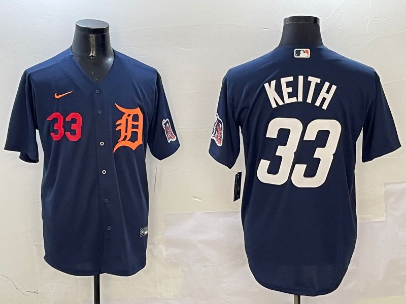 Men Detroit Tigers #33 Keith Drak Blue Game 2025 Nike MLB Jersey style 3112->detroit tigers->MLB Jersey